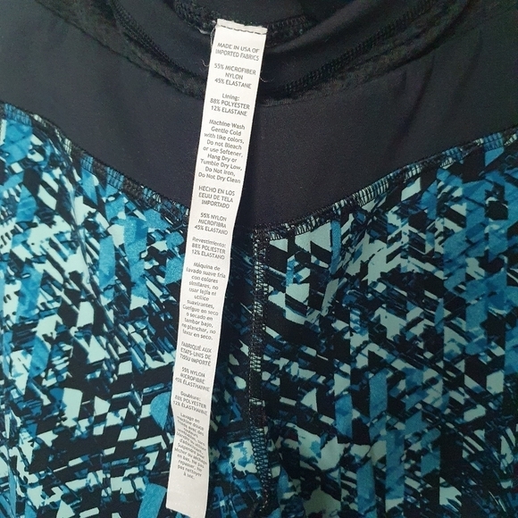 MANDUKA Athletic Leggings Cropped Black/Blue Women's Size S - Picture 9 of 9